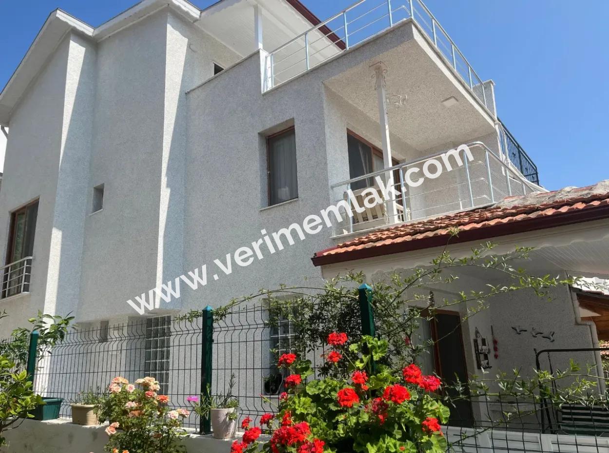 3 1 Villa For Sale In Doganbey With Detached Garden And Sea View