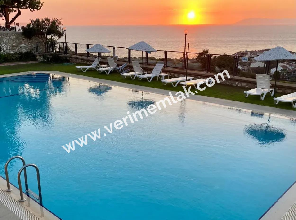 3 1 Villa For Sale In Doganbey With Full Sea View Pool