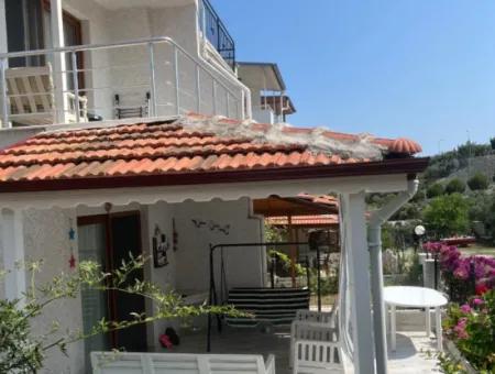 3 1 Villa For Sale In Doganbey With Detached Garden And Sea View