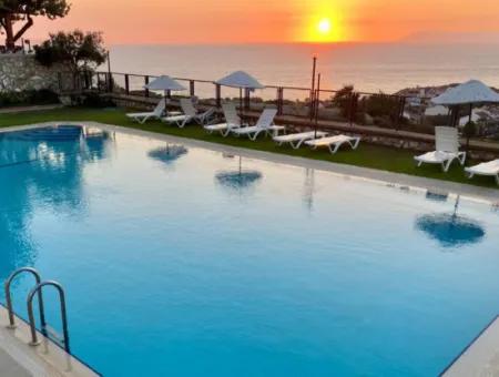 3 1 Villa For Sale In Doganbey With Full Sea View Pool