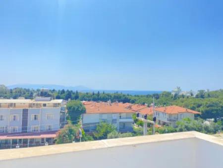 2 1 Roof Duplex For Sale With Full Sea View In Ozdere Center